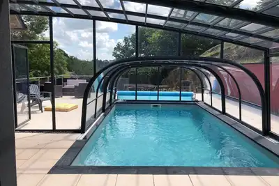 Image de Nuitée avec sauna et piscine chauffée privative pour 2