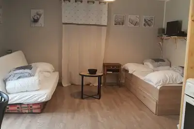 Image de Studio avec vue sur la montagne