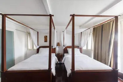 Image de Séjour calme au bord de la rivière, lit double avec balcon privé
