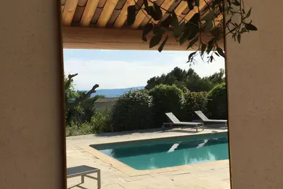 Image de Grande Maison proche Gordes Piscine chauffée, vue Goult, Roussillon, Menerbes