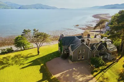 Serviced Luxury Scots Baronial Country House Private Beach and Panoramic Views