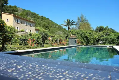 Villa rurale près du port de Sóller - Plage et sentiers pédestres. Jardin plat avec piscine.