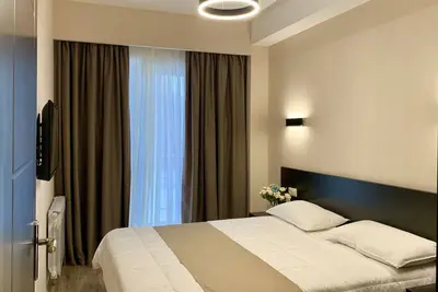 Image de Suite design de luxe avec vue sur la montagne dans le complexe 4 étoiles de Bakuriani