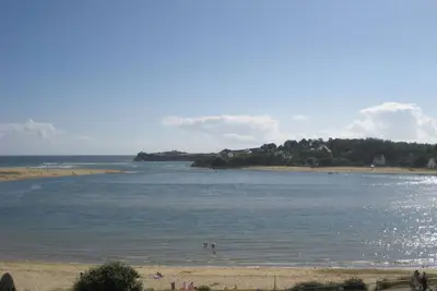 Guidel Plages, Face à la mer, Pleine vue mer, Plage à 50 m, Superbe T3 Meublé