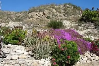 Image de Cottage tranquille avec piscine privée, situé dans le joli jardin méditerranéen.