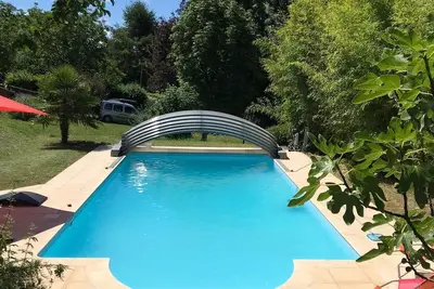 Image de Belle maison pierres et poutres apparentes 10 personnes, piscine privée au sel