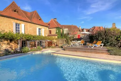 Image de Luxe - climatisation, piscine, central, beau jardin