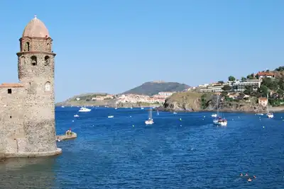 Image de Duplex, 6 personnes, balcons sur la baie de Collioure et terrasse, vue unique