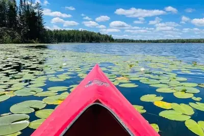 Image de Cabine pittoresque W / pont au bord du lac! Plage ~ Forêt Nat'l ~ Kayaks ~ Paisible ~ Privé ~ Wifi