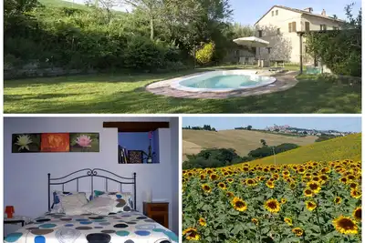 Image de Ferme De Campagne Avec Piscine, Le Tournesol