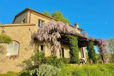 Image de Contemporary Stone House - Vue panoramique sur la vallée du Tibre - 1 heure de Rome