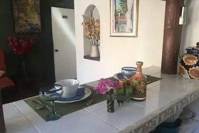 Private Casita, 1br, A / C, 1 bloc de la meilleure plage de Zihuatanejo