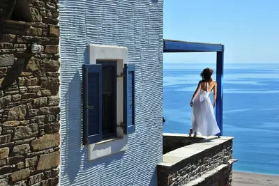 Image de Villa présidentielle avec vue sur la mer à Andros