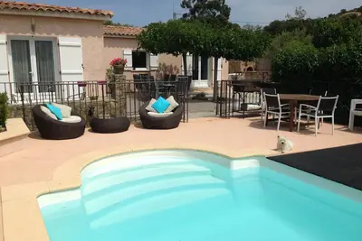 Image de Maison spacieuse, calme, ombragée, climatisée, piscine privée, vue mer montagne