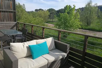 Image de A 200m de la plage et des commerces piscine, garage, 4 pers, belle vue sur parc