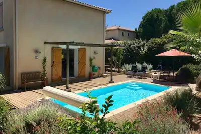 Image de House w/pool in wine-growers village, wifi, Ac, child-friendly, 10 km Pezenas