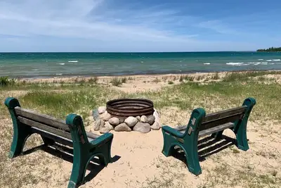 Image de Cottage Neat sur une plage du lac Michigan de Nice Sandy