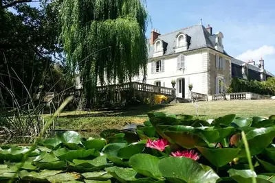 Image de Château bords de Loire avec piscine chauffée, cabanes dans les arbres, tennis