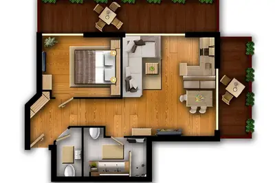 Image de Type 1- 1 chambre à coucher, 2-4 pax. - Appartements Pepi's Suites Lechtal