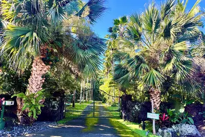 Image de Lush Gardens, Spa privatif et un espace barbecue, très bien nommé salon Hawaiian!