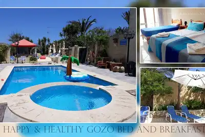Image de Maison avec piscine commune et jardin, famille et animaux acceptés!