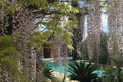 Image de villa de 210 m2, entièrement climatisée, grande piscine, jardin, vue imprenable