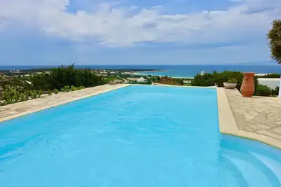 Kamari: paradis grec avec piscine privée et jacuzzi