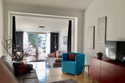 Image de Séjour premium - central<br>Appartement au dernier étage pour vacances et voyages d'affaires