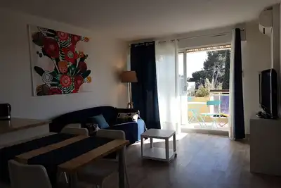 Image de Appartement T2 calme, 48m2, Climatisation, 4 pers, terrasse sud, parking privé