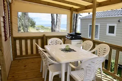 Image de « Les Yeux en Bleu »- Mobilhome 6/8p Vue Mer à 10mètres de la plage.