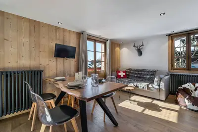 Image de Charmant appartement, 2 ch, centre Megève, parking, wifi