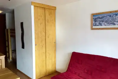 Image de Beau studio coin montagne  4 Pers  skis aux pieds orienté sud, les Ménuires