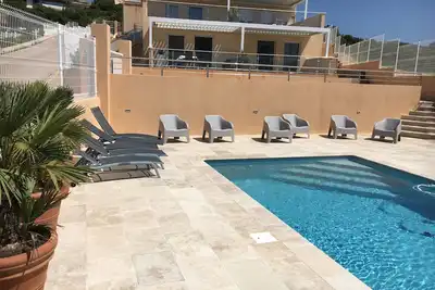 Image de Sublime Appartement Neuf Avec Vue Imprenable Sur La Baie Ajaccio Et Piscine