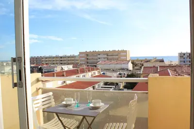 Image de Appartement cosy avec balcons, à 250m de la plage - 4 couchages, 2 étoiles, Port-la-Nouvelle