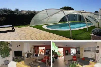 Image de Tres Jolie Maison Tout Confort Avec Jardin, Piscine Privee Couverte Et Chauffee