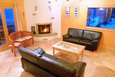 Image de Chalet, à 350m des pistes de ski, sauna, terrasse, balcon, cheminée ou poêle à bois, parking