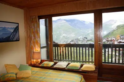 Image de À 10m des pistes de ski, 3ème étage, vue lac, balcon, télévision, casier à ski, 70m², Tignes