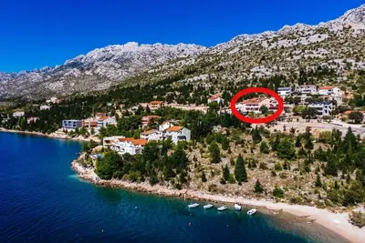 Image de Appartement de deux chambres avec le balcon et la vue sur le mer Starigrad, Paklenica (A-16421-a)