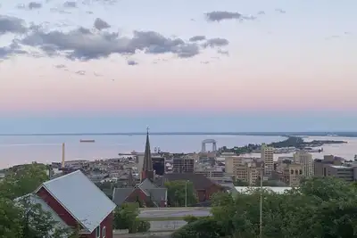 Image de Vue panoramique sur le lac Supérieur et le port de Duluth