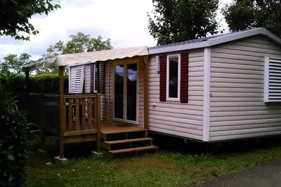 Mobil-home Tourterelle 32m², Tv + Terrasse couverte 8 personnes