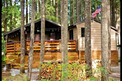 Image de Nanook's Retreat - Cabane rustique avec animaux domestiques et enfants, Ac, WiFi et jeux rétro!