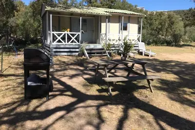 Chalet à 20 minutes à pied de la plage dans un Ranch