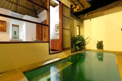 Villa 1 chambre près d'Ubud avec cuisine, piscine privée, vue sur les rizières