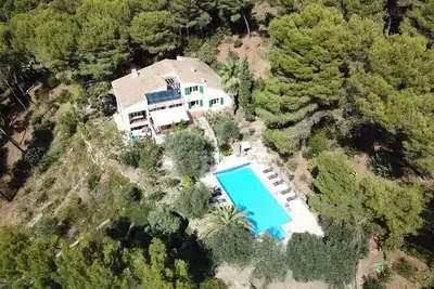 * Villa Lentis Magnifique Villa Classée Vue Mer Grande Piscine Chauffée (Collines de Nice) *