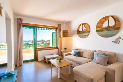 Appartement sur la plage avec vue sur la baie de Las Cucharas