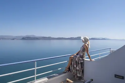 Image de Appartement de luxe à la plage, balcon avec vue sur la mer, près de Nauplie, Mycènes, Épidaure