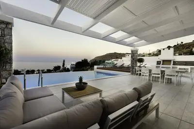 Image de Remise lors de la réservation d'avril et mai! Villa Phos 4 Chambres À Lindos Avec Piscine