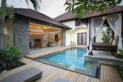 Image de Villa 1 chambre à Berawa, Canggu, avec piscine privée et cuisine