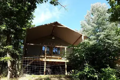 Image de Lodge Bois 4 Saisons Confort 37m² (2 chambres) dont terrasse couverte 12m² + Côté Rivière 4 personnes