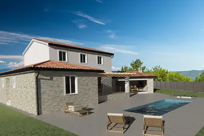 Image de Villa de luxe avec piscine en Istrie centrale dans un village animé